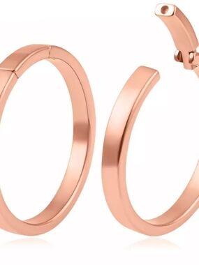 Rose Gold Flat Hoop Ear Weights